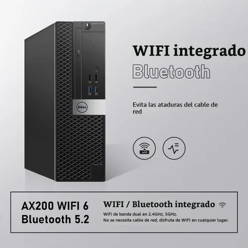 Vista 3 de Dell OptiPlex 7040 Computadora de escritorio SFF PC Intel Quad Core i7-6700 3.20GHz AX200 WiFi 6 integrado Bluetooth 16GB DDR4 256GB NVMe M.2 SSD