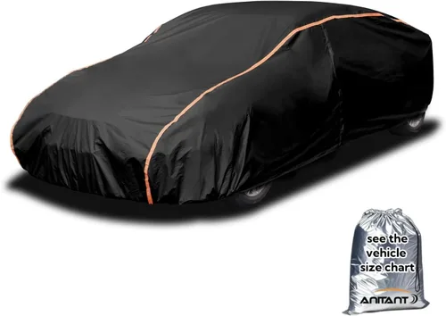 Vista 14 de Funda impermeable para automóvil deportivo, súper ligera, para todo tipo de clima, resistente a los rayos UV y a los arañazos, con cremallera