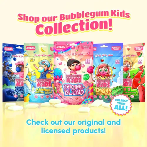Vista 9 de Bubblegum Kids Hannah's Frozen Banana - Goma de mascar sin azúcar Relleno de calcetines, dulces navideños, recuerdos de fiesta, goma de mascar sin