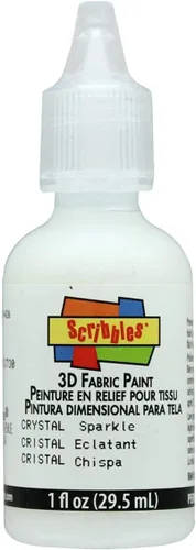 Vista 3 de Scribbles Pintura de tela 3D de 1 oz, verde brillante