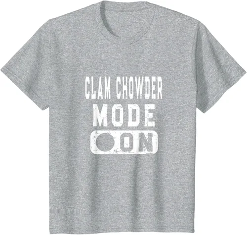 Vista 6 de Clam Chowder Mode On - Camiseta de broma de sopa de almejas, Negro