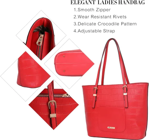 Vista 3 de Montana West Tote Bag Purses and Handbags for Women Top Handle Shoulder Bag with Small Purse