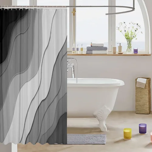 Vista 54 de Decorative White Baseball Shower Curtain Waterproof Polyester Fabric,Red Baseball Bat Bath Curtain Home Bathroom Decor Hanging Curtain with Hooks 72