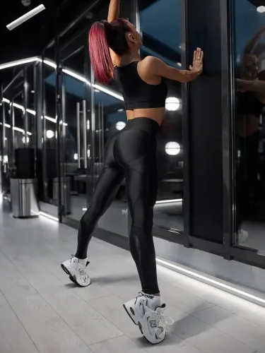 Vista 5 de Bona Fide Leggings de cintura alta con control de abdomen para mujer, leggings de entrenamiento para moldear el cuerpo, cintura alta, leggings