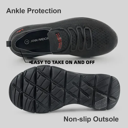 Vista 4 de JENN ARDOR Zapatos deportivos para caminar para mujer, tenis deportivos sin cordones, informales, para correr, ligeros, antideslizantes, elásticos