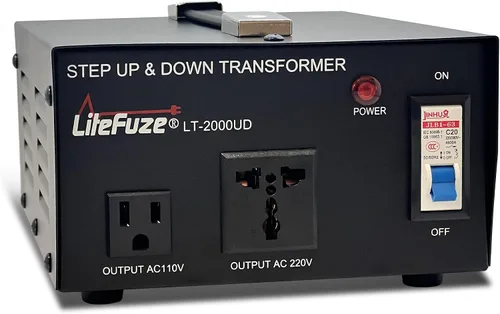 Vista 11 de LiteFuze 750 W Transformador convertidor de voltaje Step Up/Down - 110 V a 220 V / 220 V a 110 V Convertidor de potencia - Cable completamente