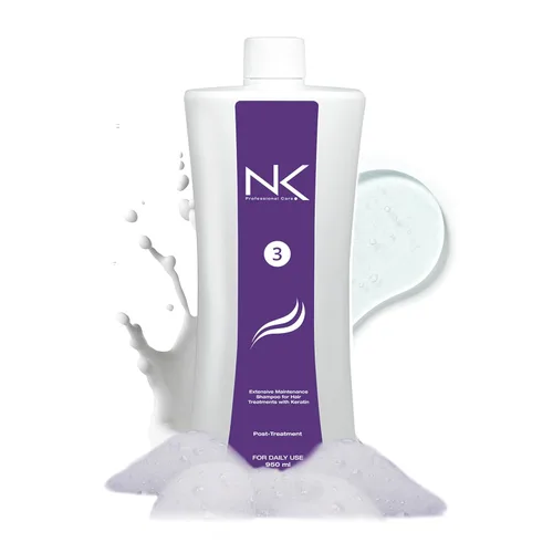 Vista 7 de NK Professional Care Champú de mantenimiento extensivo Step 3 para todo tipo de cabello, hidratante con proteína de leche, brillo con betaína