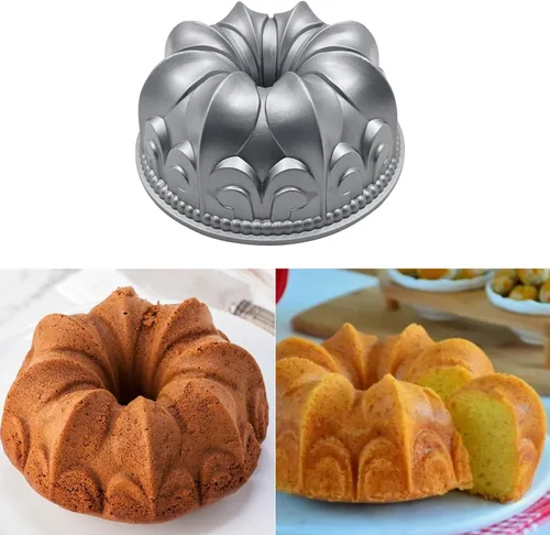 Vista 2 de Molde de aluminio para tartas, molde antiadherente para tartas Charlotte, fácil de limpiar, molde para hornear pasteles para cumpleaños, Navidad
