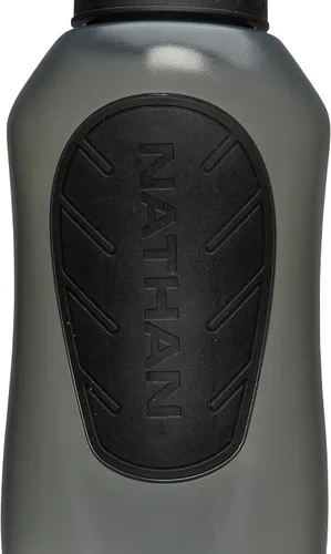 Vista 4 de Nathan SpeedDraw - 2 botellas de agua aisladas de mano para correr, aislamiento de doble pared, agarre ergonómico, tapa de válvula de explosión