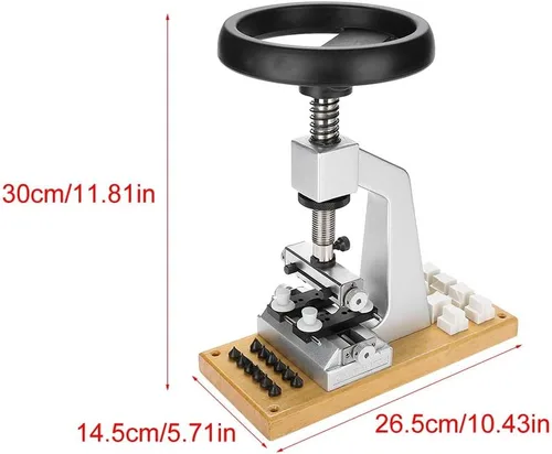 Vista 8 de Herramienta para quitar la parte trasera del reloj, 5700, abridor de reloj, con base de metal, apto para reparación de relojes