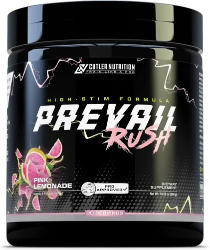 Vista 7 de Cutler Nutrition High Stim - Polvo de preentrenamiento Prevail Rush preentrenamiento para hombres y mujeres para bombas intensas, energía