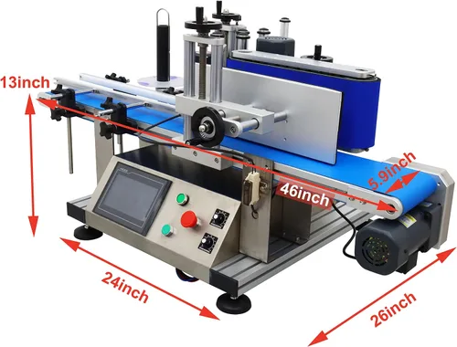Vista 6 de TECHTONGDA Etiquetadora automática de botellas redondas con diámetro de botella transportadora 1.5-3.9 pulgadas