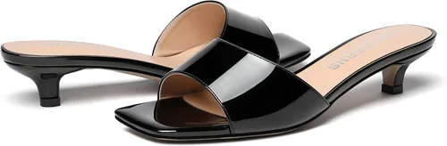 Vista 6 de WAYDERNS Sandalias de tacón bajo con punta cuadrada para mujer, puntera abierta, puntera abierta, para citas, estilo gatito, de 1.5 pulgadas