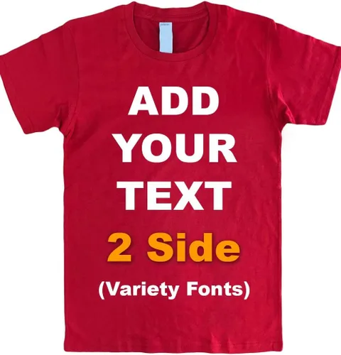 Vista 12 de Circular - Camisetas personalizadas en la parte delantera y trasera para añadir tu texto, ultra suaves, para hombres y mujeres, camiseta de algodón