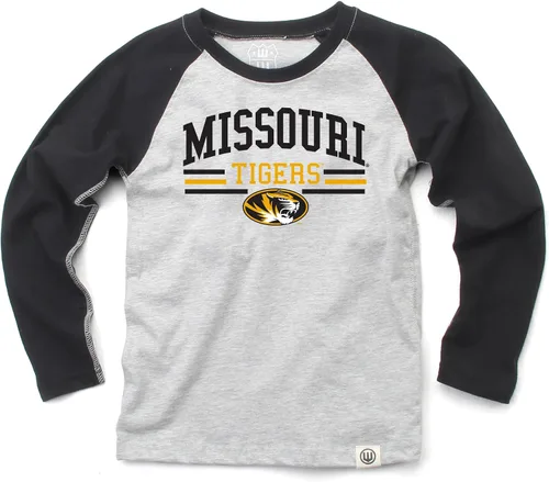 Vista 6 de Wes and Willy NCAA playera raglán de manga larga para niños