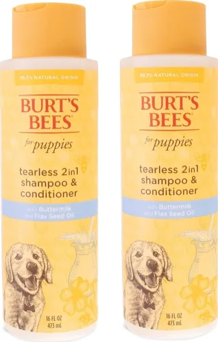 Vista 13 de Champú 2 en 1 Burts Bees para perrito, no irrita los ojos, paquete de de 1 La fórmula suave 2 en 1 limpia y acondiciona la piel y el pelaje