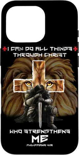 Vista 18 de Fundas para iPhone 11 Christian Phone Cases Men Bible Verse Philippians 4:13 Lion Case