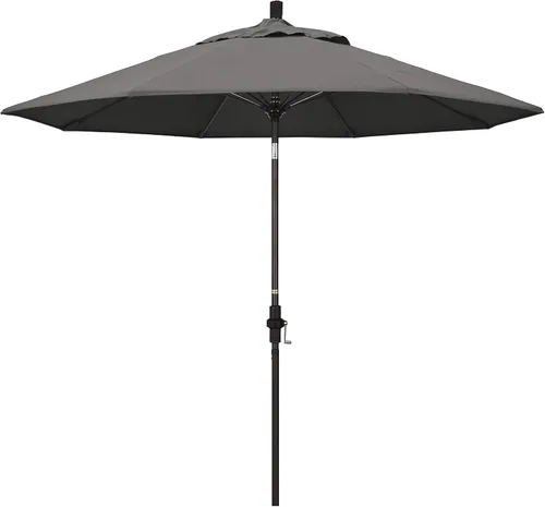 Vista 31 de California Umbrella GSCUF908117-5410 - Sombrilla redonda de 9 pies con poste de aluminio y varillas de fibra de vidrio para patio, 9 pies