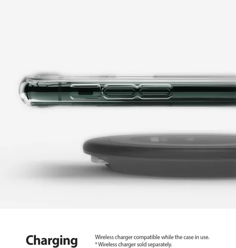 Vista 8 de Ringke Fusion - Funda compatible con iPhone 11 Pro, tecnología de alivio de impactos resistente, bisel elevado, transparente