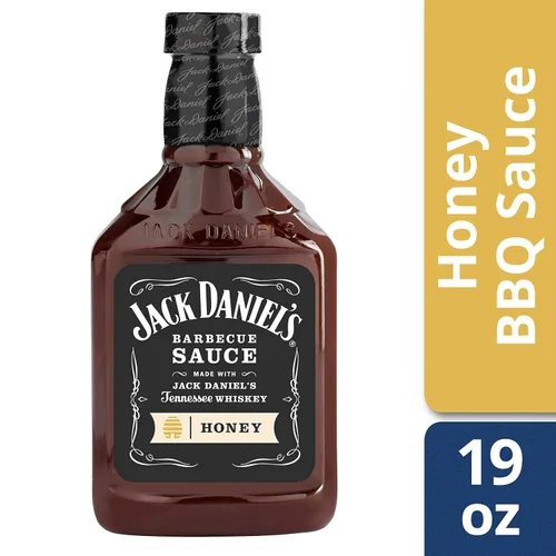 Vista 2 de Jack Daniel's Honey - Salsa para barbacoa (botella de 19 onzas)