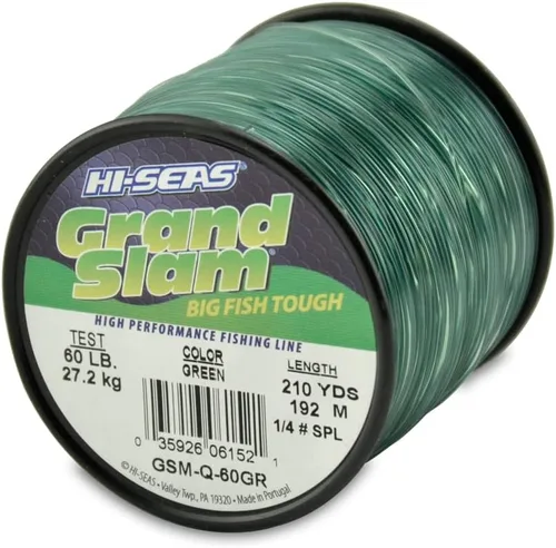 Vista 35 de HI-SEAS Línea de pesca de monofilamento Grand Slam - Fuerte y resistente a la abrasión en transparente, rosa, verde, azul humo, amarillo Amarillo