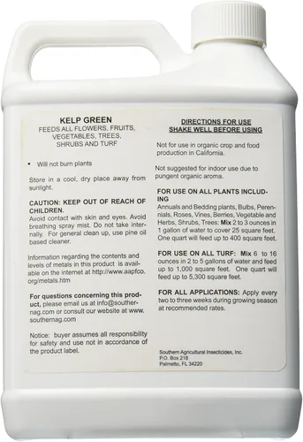 Vista 2 de Alimento vegetal orgánico líquido verde algas (cuarto de galón)