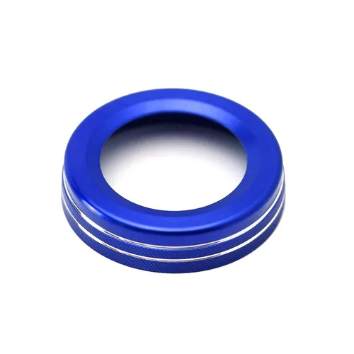 Vista 3 de x xotic tech Botón de control de audio estéreo de aluminio de aleación azul para interruptor de control de sonido, decoración de anillo compatible