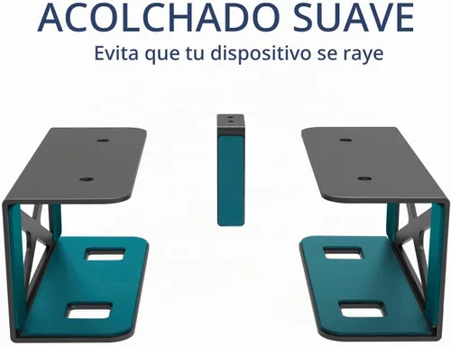 Vista 6 de Soporte de almacenamiento bajo escritorio para computadora portátil/mini PC, soporte para CPU, compatible con Dell OptiPlex, Mac Book, Mac mini