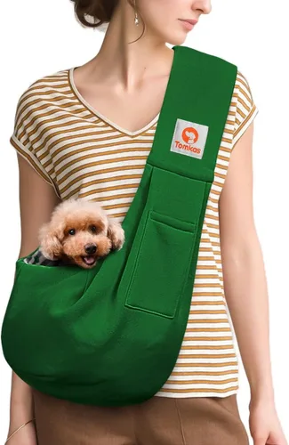 Vista 27 de TOMKAS - Transportador de perros estilo canguro para perros pequeños (negro, para mascotas de 2 a 7 libras)