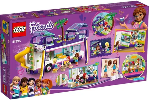 Vista 3 de Lego 41395 Friends Friendship Bus Toy con piscina y tobogán, juegos de vacaciones de verano para niños de 8 años en adelante