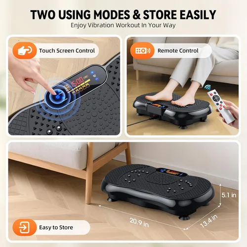 Vista 14 de PBYRD Vibration Plate Exercise Machine for Lymphatic Drainage Weight Loss