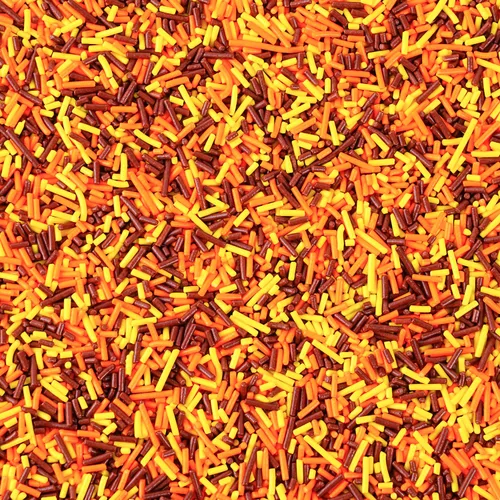 Vista 5 de Chispas de Jimmies de otoño para Acción de Gracias, 7oz - Azúcar comestible de otoño en color naranja, amarillo y marrón para decorar galletas