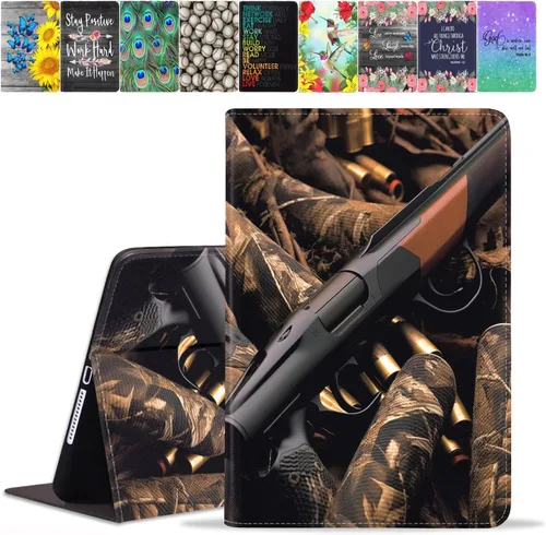 Vista 35 de Funda para Samsung Galaxy Tab A8 de 10.5 pulgadas (SM-X200/X205/X207), funda de piel sintética premium con función de encendido automático