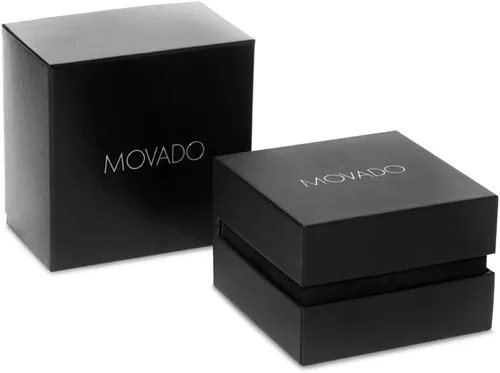Vista 5 de Movado Reloj cronógrafo deportivo para hombre Serie 800 con esfera índice, negroplateadogris 2600142, DoradoNegro, Reloj de cuarzo, cronógrafo