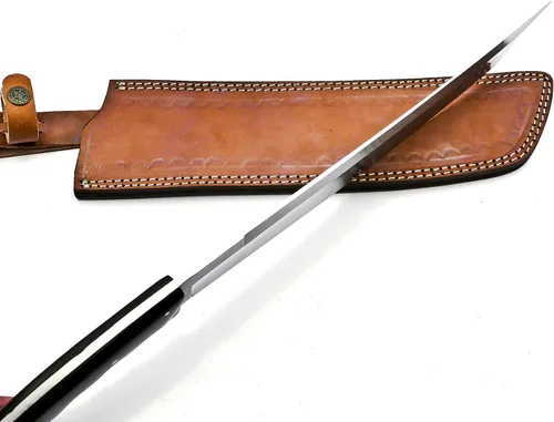 Vista 4 de Nooraki Cuchillo de machete hecho a mano de 18 pulgadas Cuchillo de caza de espiga completa fabricado con acero inoxidable cromado vanadio
