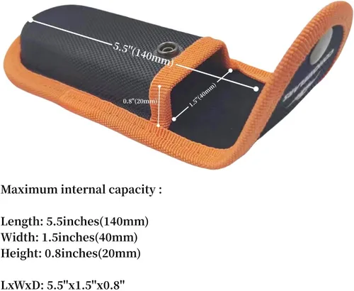 Vista 4 de Funda de nailon para Gerber MP600 multiherramienta de 5 pulgadas, estuche de transporte horizontal para cuchillos de bolsillo plegable de 5.1 a 5.5