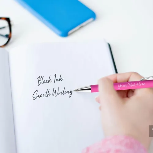 Vista 6 de Bolígrafos personalizados a granel personalizados con lápiz capacitivo, grabado, nombre, mensaje, regalos personalizados para hombres y mujeres