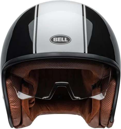 Vista 2 de Casco de motocicleta Bell TX501 Culture (negro brillante Rally/blanco - talla L)