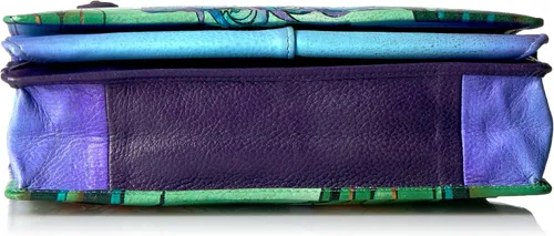 Vista 4 de Anna by Anuschka Womens Hand-Painted Genuine Leather Organizer Wallet On a String