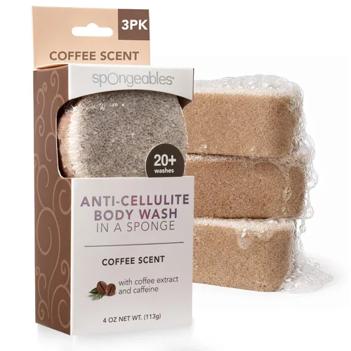 Vista 10 de Spongeables Anti-Cellulite Body Wash in a Sponge, Moisturizer and Exfoliator, 20+ Washes