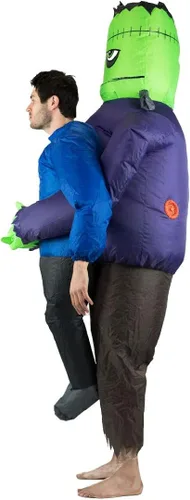 Vista 3 de Disfraz inflable de Frankenstein para adultos (talla única)