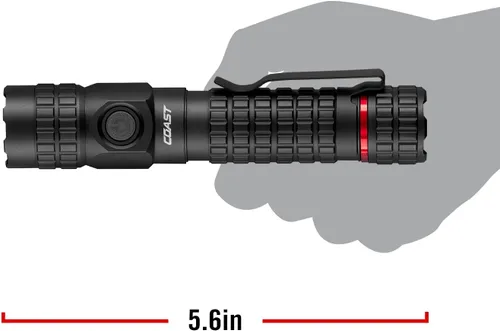Vista 18 de COAST PX200R - Linterna LED recargable de 2000 lúmenes, enfoque giratorio, USB-C, clip de bolsillo de 2 posiciones