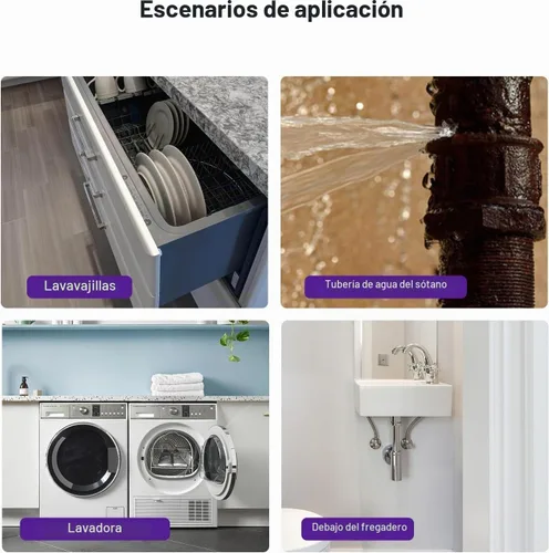 Vista 7 de THIRDREALITY Sensor de fuga de agua Zigbee con detección de goteo, alarma de 120dB, notificaciones de la aplicación habilitadas cuando funciona