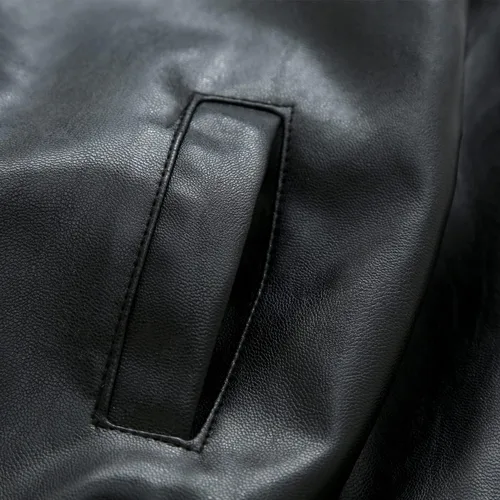 Vista 9 de Chaquetas de abrigo para niños, chaqueta de piel sintética para niños, abrigo con cremallera de piel sintética para niños