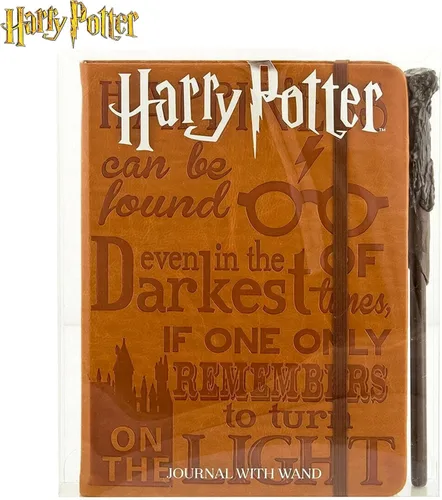 Vista 2 de Diario de piel sintética de Harry Potter con bolígrafo