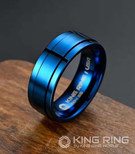 Vista 2 de King Ring Anillos giratorios ultra pulidos de 0.315 in Anillos de acero inoxidable planos brillantes de alta calidad para hombres y mujeres