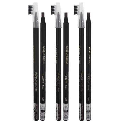 Vista 2 de 6pcs Impermeable Rojo Microblading Cejas Mapping Lápiz de Núcleo Duro Peel Off Maquillaje Permanente Lápiz de Tatuaje de Labios (Marrón)