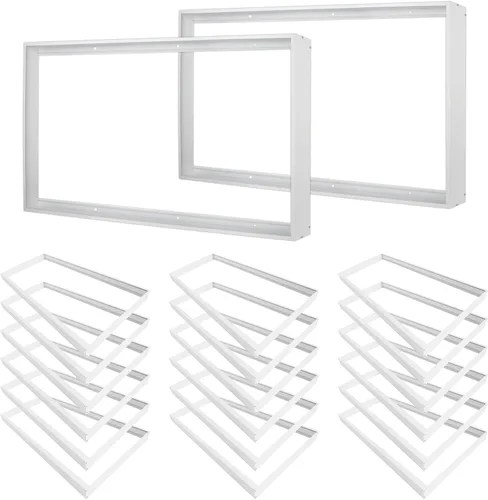 Vista 6 de Kit de montaje en superficie de 1 x 4 para panel plano LED, marco de techo de aluminio para 12 x 48 x 3.13 pulgadas, bueno para panel iluminado