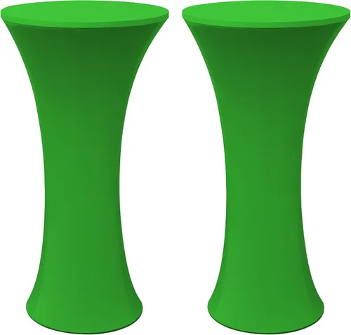 Vista 15 de Mantel de Mesa de Cóctel de Spandex Negro de 24x43 Pulgadas Ajustado Mesa de Bar Redonda Elástico Cubiertas de Mesa de Cóctel Highboy para Banquete