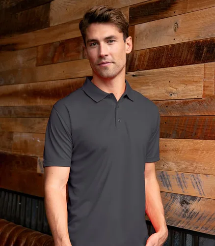 Vista 3 de Vantage Apparel NCAA Polo Premium para Hombre, de Alta Calidad, con Absorción de Humedad, Blanco, Ícono